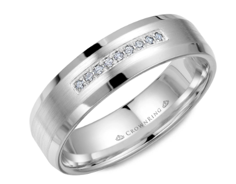 PLATINUM 6MM DIAMOND BAND