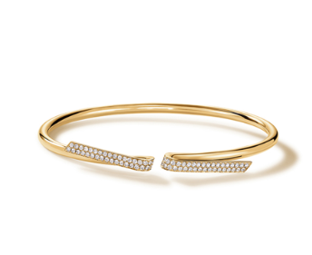 18KY INSIDE/OUT DIAMOND FLEXI BANGLE