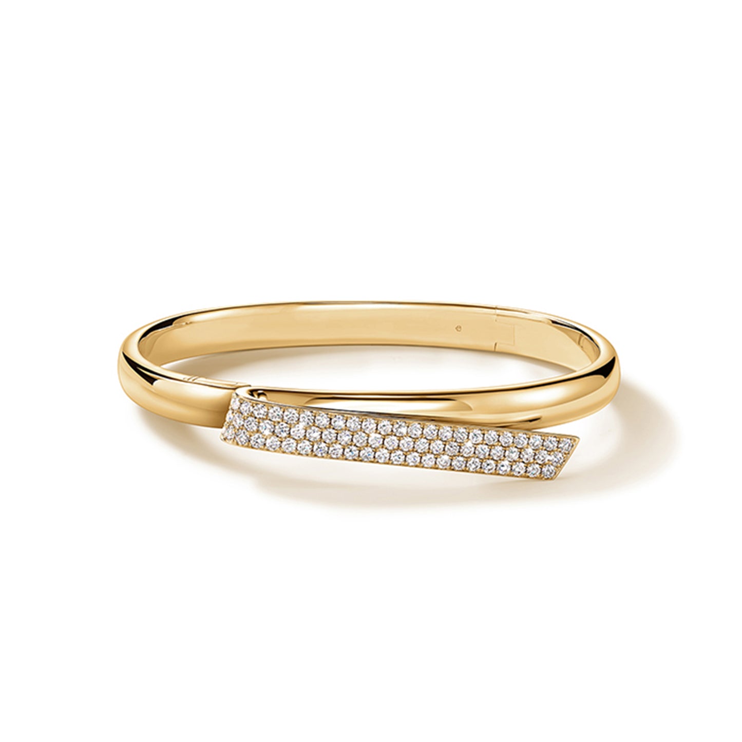 18KY INSIDE/OUT DIAMOND FLIP BANGLE