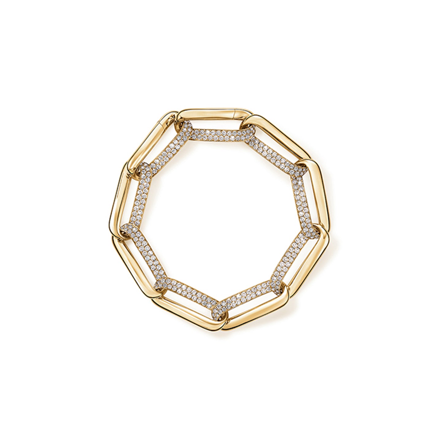 18KY INSIDE/OUT DIAMOND LINK BRAC