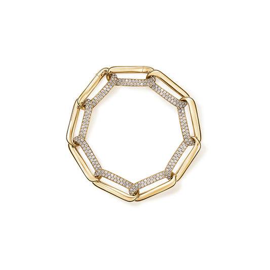 18KY INSIDE/OUT DIAMOND LINK BRAC