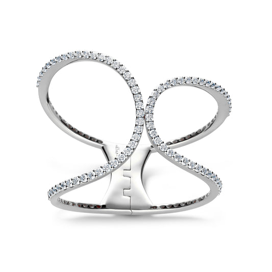 LEO PIZZO 18KW OPEN DIAMOND BANGLE