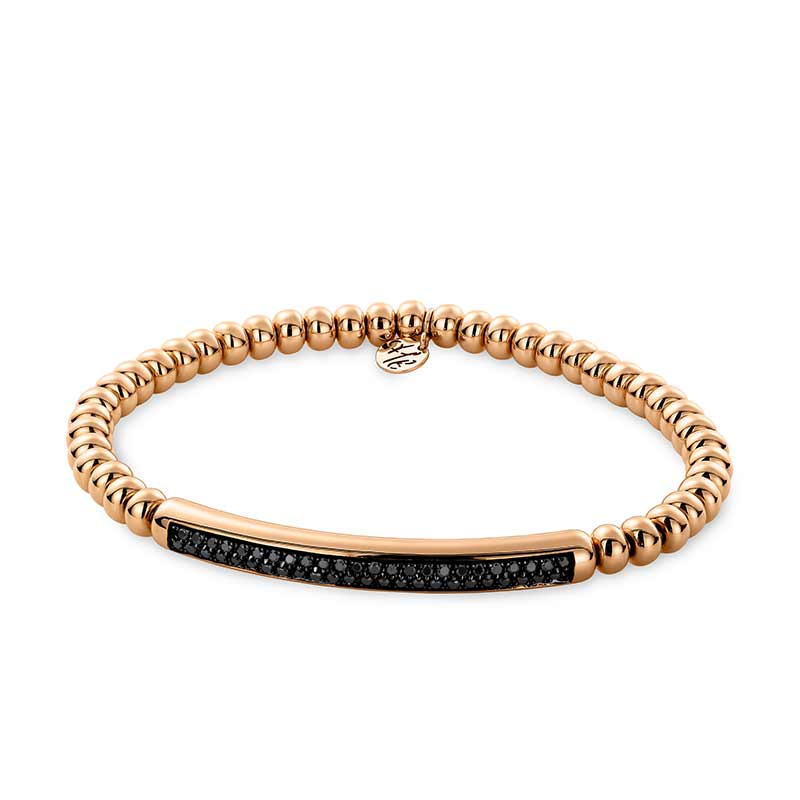 HULCHI BELLUNI 18KR BLACK DIAMOND MENS BRACELET