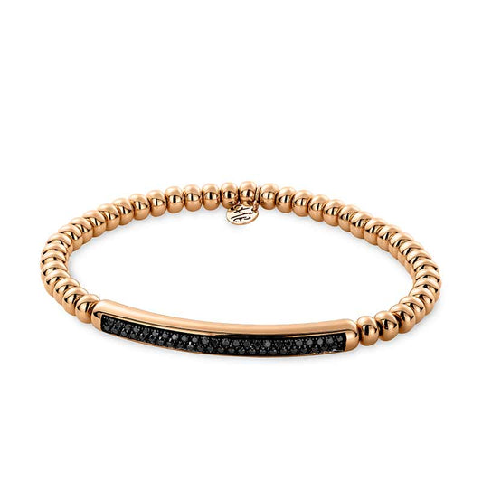 HULCHI BELLUNI 18KR BLACK DIAMOND MENS BRACELET