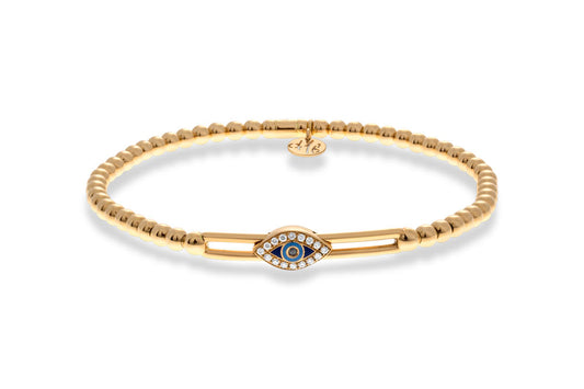 HULCHI BELLUNI EVIL EYE TRESORE STRETCH BRACELET