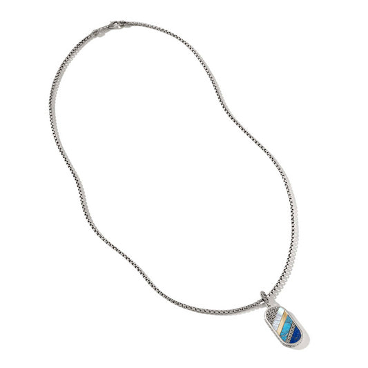 TURQUOISE & MOTHER OF PEARL INLAY NECKLACE