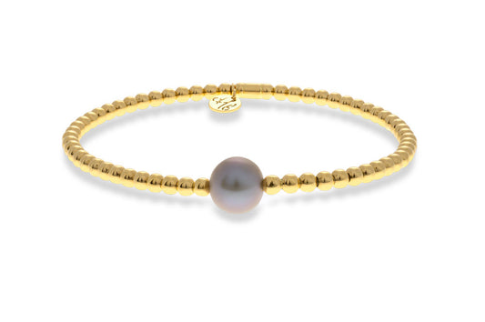 HULCHI BELLUNI 18KY PEARL STRETCH BRACELET