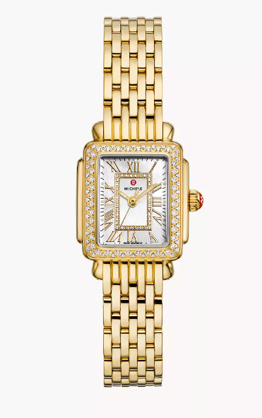 24MM 18K GLD PLATE DECO MINI MADISON DIAMOND BEZEL
