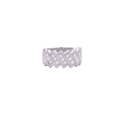 18KW DIAMOND CHEVRON BAND
