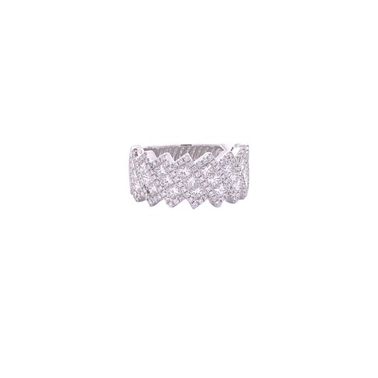 18KW DIAMOND CHEVRON BAND