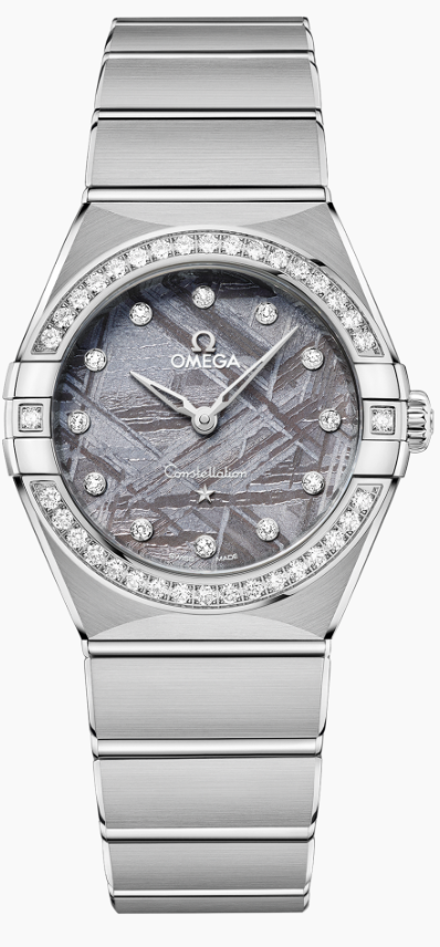 28MM SS CONSTELLATION LAVENDER METEORITE DIAMOND DIAL
