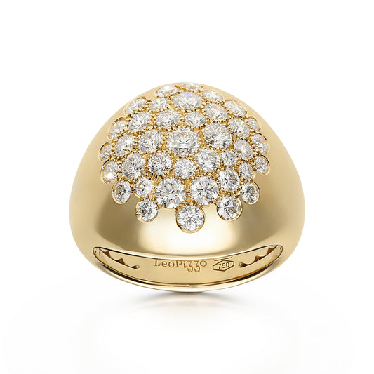 LEO PIZZO 18KY DIAMOND DOME RING