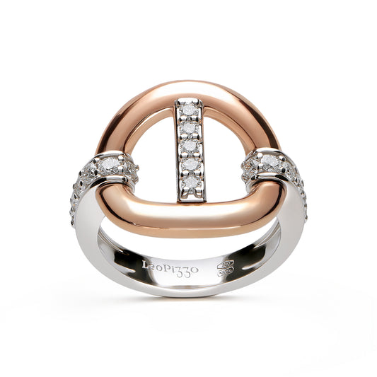 LEO PIZZO 18KYW DIA FASH RING