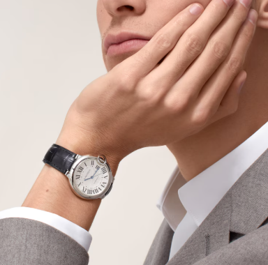36MM SS BALLON BLEU DE CARTIER BLACK STRAP