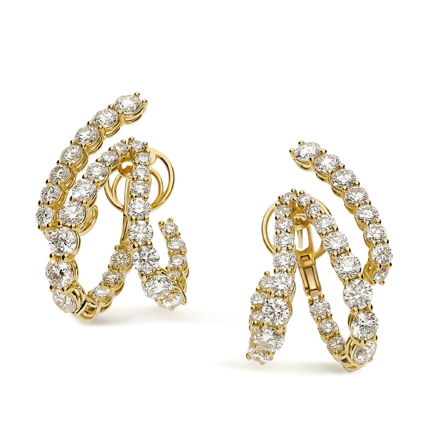 LEO PIZZO 18KY DIAMOND FASHION EARRINGS