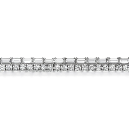 LEO PIZZO 18KW ROUND AND BAGUETTE DIAMOND BRACELET