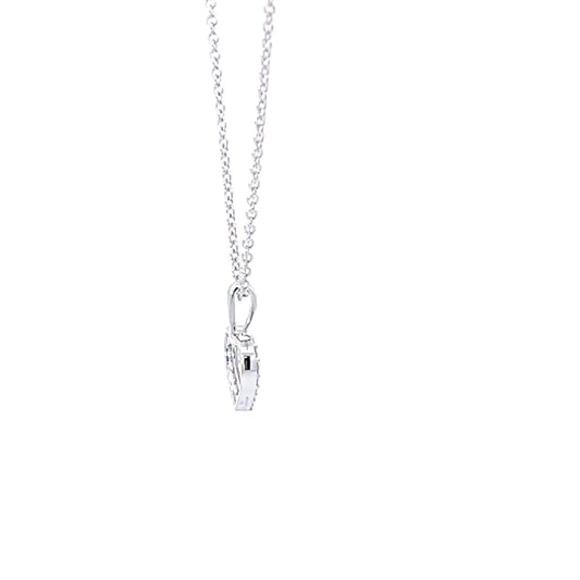 18WG DIAMOND HEART PENDANT ON CHAIN