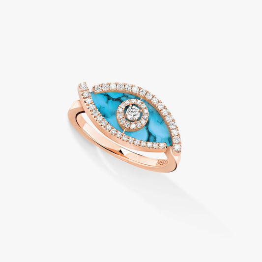 18KR & TURQUOISE LUCKY EYE RING