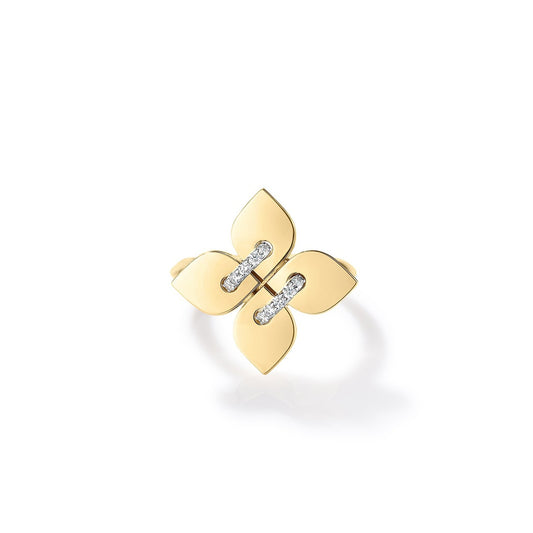 18KYWLOVE IN VERONA MEDIUM DIAMOND FLOWER RING