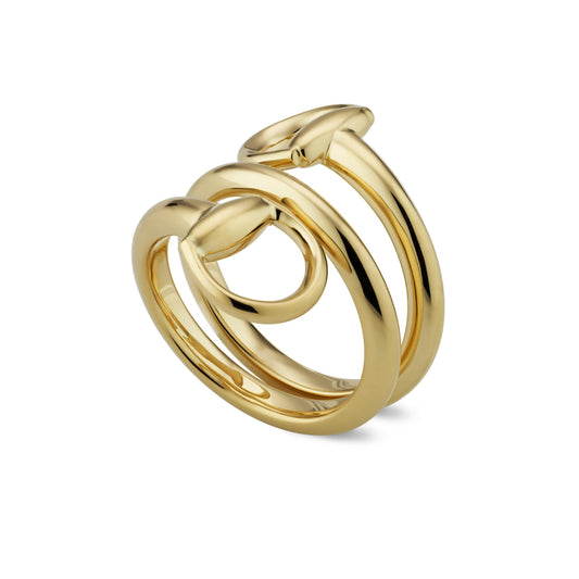 18KY HORSEBIT WRAP RING