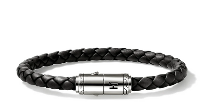 SS 6MM LEATHER BRACELET