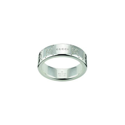 SS GUCCI SIGNATURE BAND 6MM WIDE