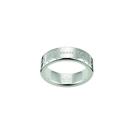 SS GUCCI SIGNATURE BAND 6MM WIDE