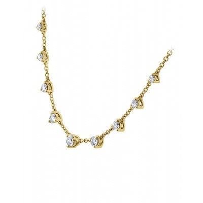 18KY ESSENTIAL 9 DIAMOND NECKLACE