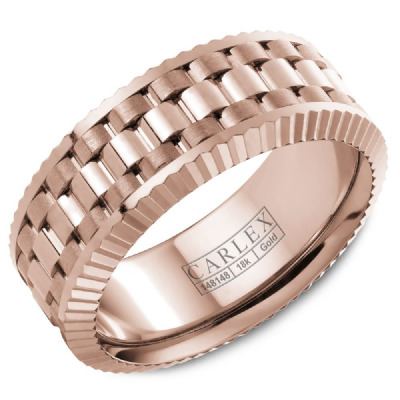 18KR HIGH POLISH CENTER & SATIN SIDES BAND SZ 13.5