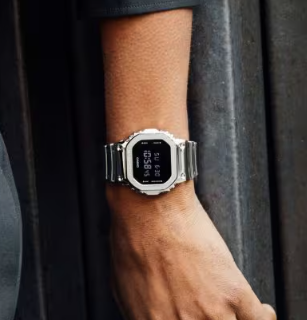 G-STEEL 5600 SERIES SILVER METALLIC  DIGITAL WATCH