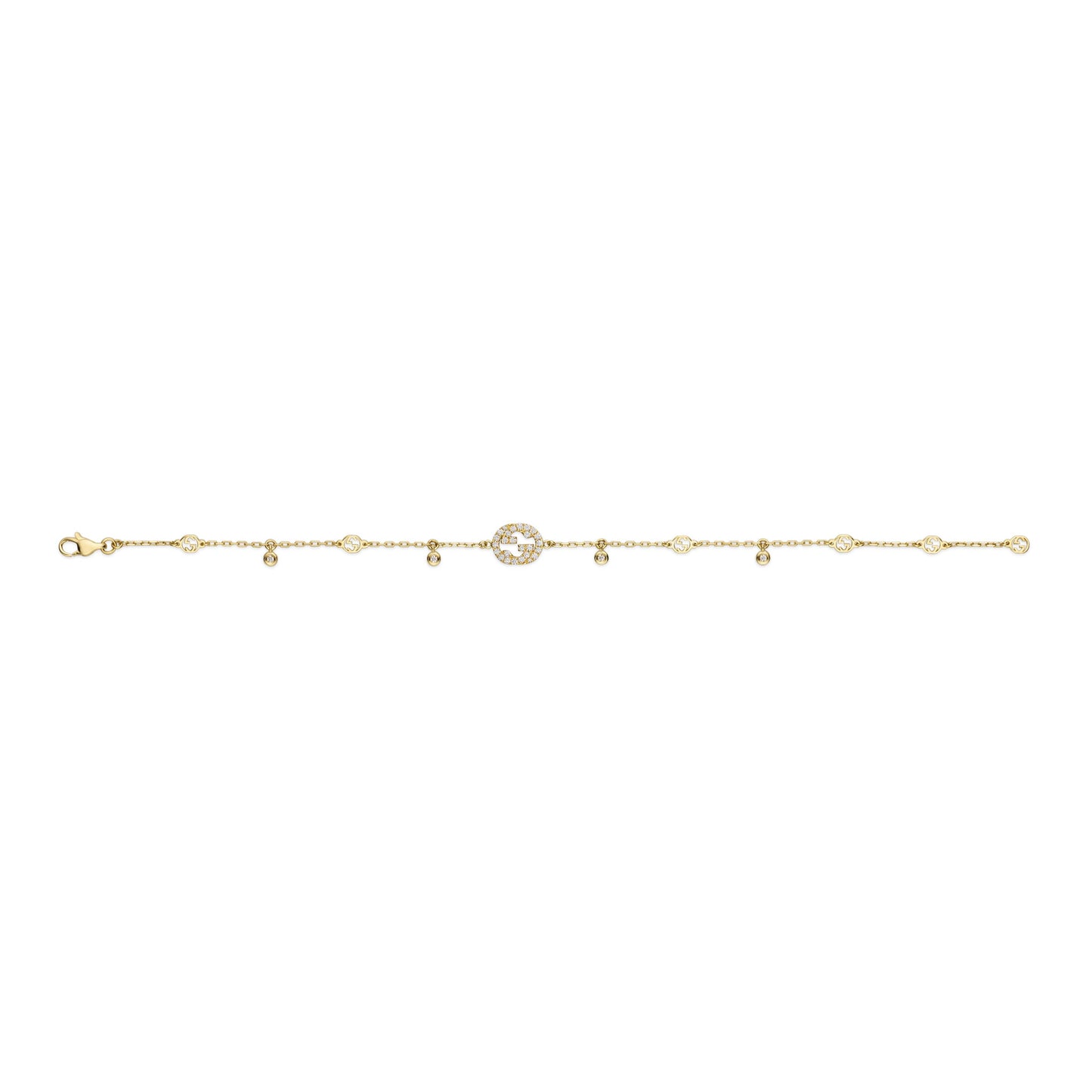 18KY INTERLOCKING G DIAMOND BRACELET