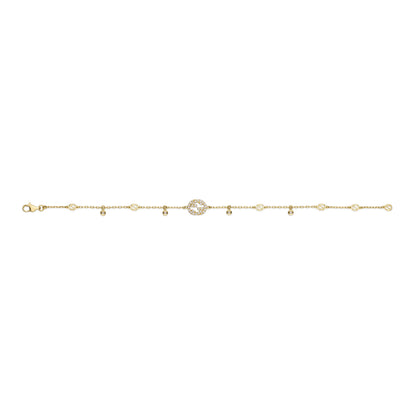 18KY INTERLOCKING G DIAMOND BRACELET