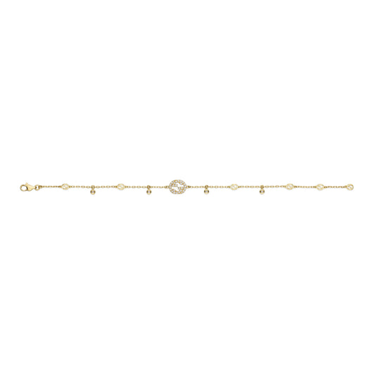 18KY INTERLOCKING G DIAMOND BRACELET