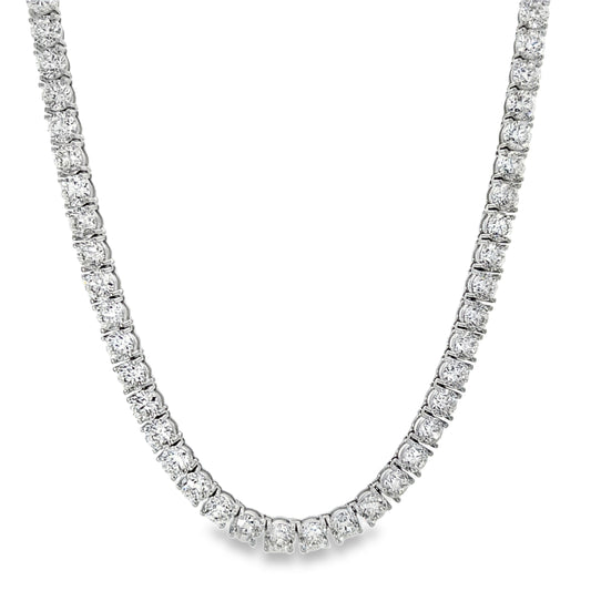18KW DIAMOND TENNIS NECKLACE