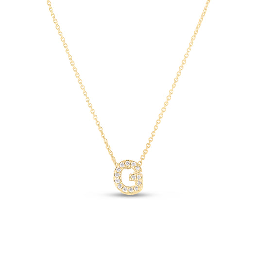 18KY TINY TREASURES DIAMOND LOVE LETTER NECKLACE