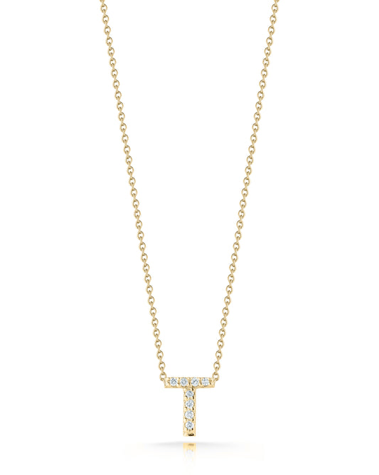 18KY TINY TREASURES DIAMOND LOVE LETTER NECKLACE