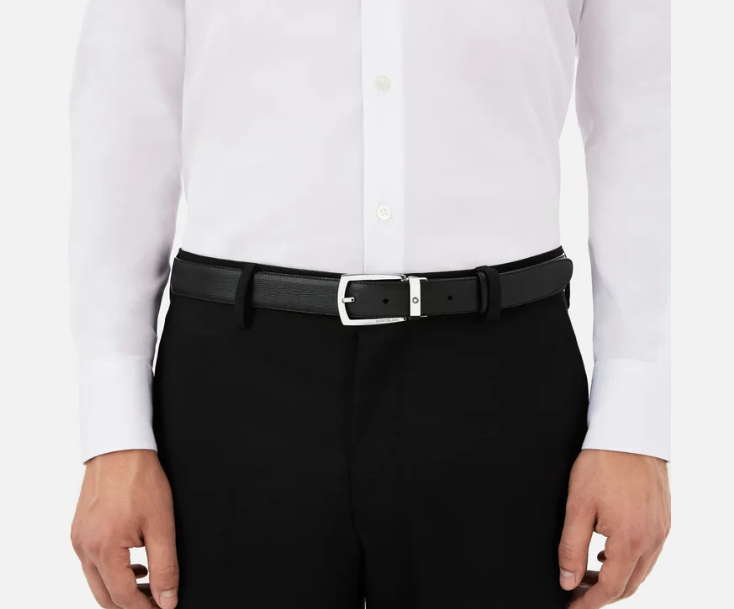 BLACK 30MM LEATHER BELT