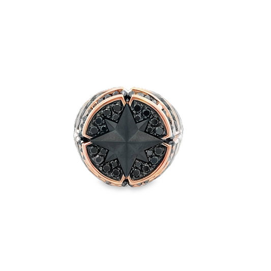 18KR DIAMOND COMPASS RING