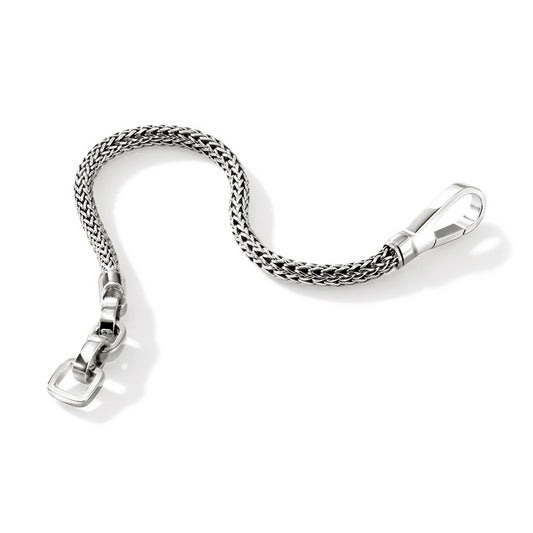 MENS 5MM STERLING SILVER HOOK CLASP BRACELET