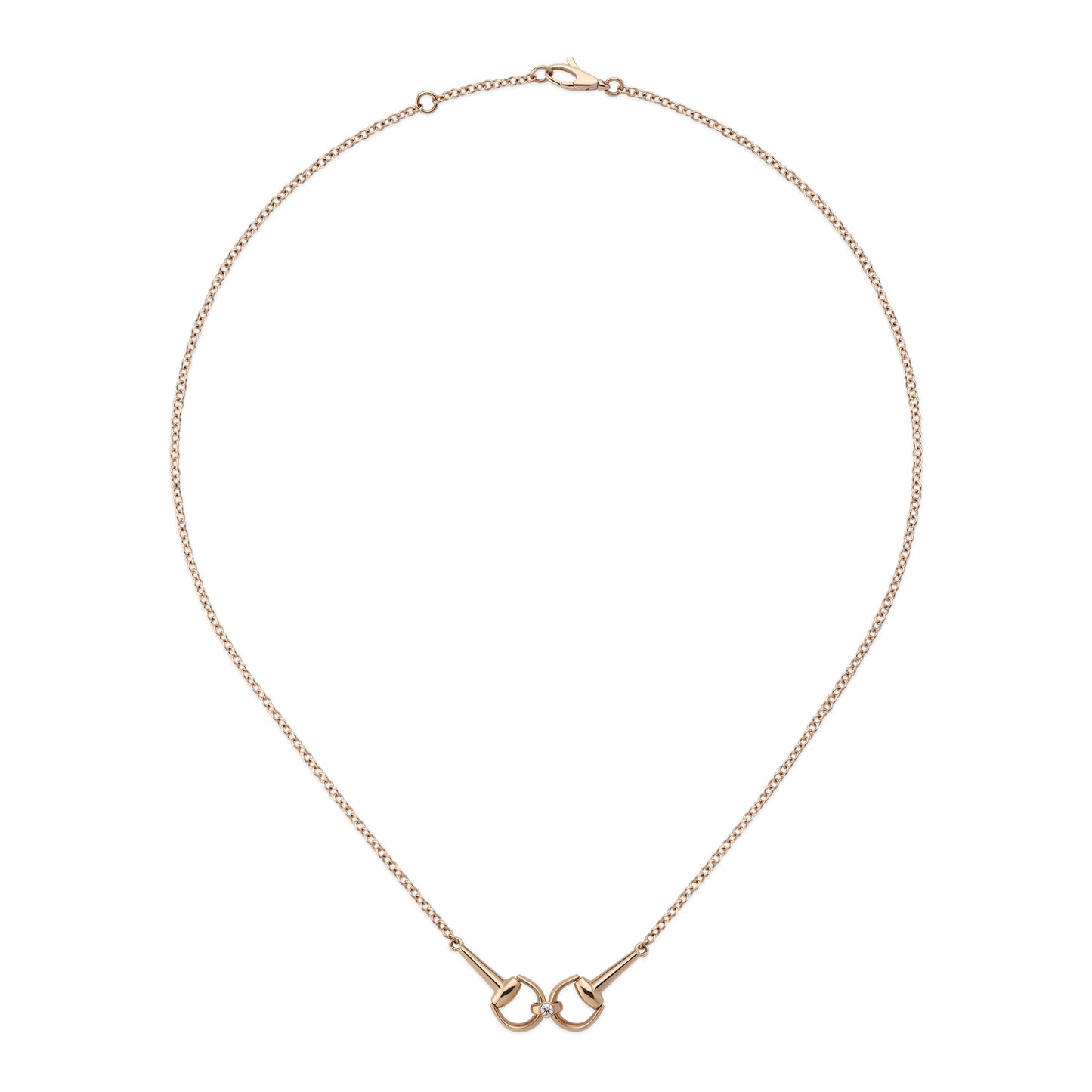 18KR HORSEBIT NECKLACE W/DIAMOND