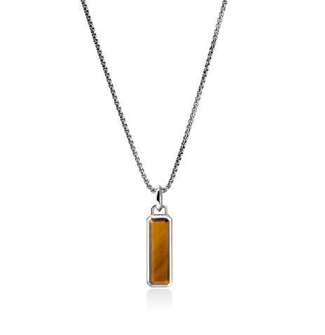 SS TIGER EYE TALISMAN NECKLACE