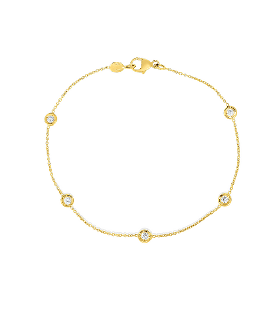 18KY DIAMONDS BY THE INCH FIVE STATION BRACELET