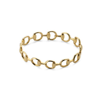 18KY HORSEBIT LINK BRACELET
