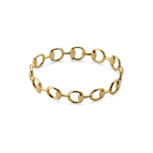 18KY HORSEBIT LINK BRACELET