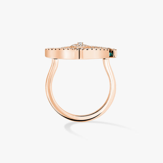 18KR & TURQUOISE LUCKY EYE RING