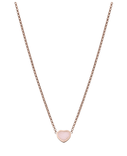 18KR PINK OPAL HAPPY HEART NECK