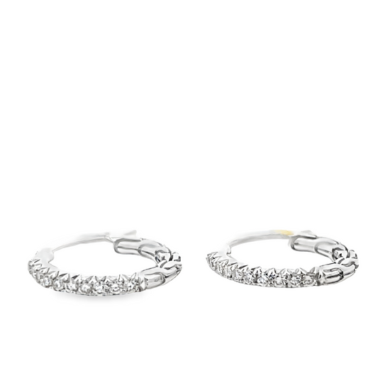SS SMALL ESSENTIALS DIAMOND HOOP EARRINGS