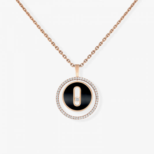 18KR ONYX LUCKY MOVE SMALL NECKLACE