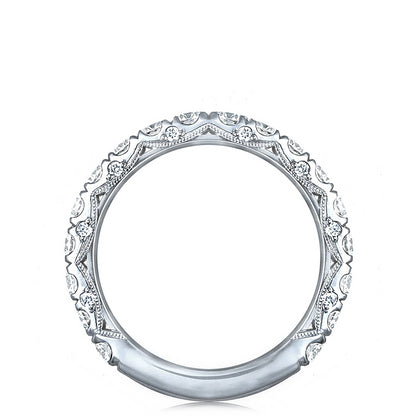 PLATINUM 3/4 WAY DIAMOND WEDDING BAND 1.50TWT