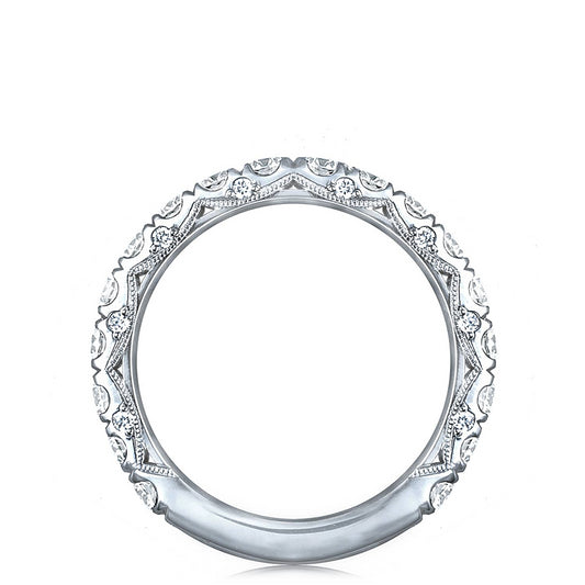 PLATINUM 3/4 WAY DIAMOND WEDDING BAND 1.50TWT